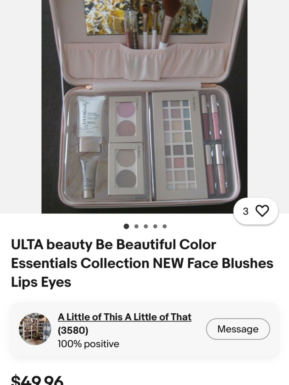 Ulta Beauty Pink Eyeshadow and Makeup Palette Set